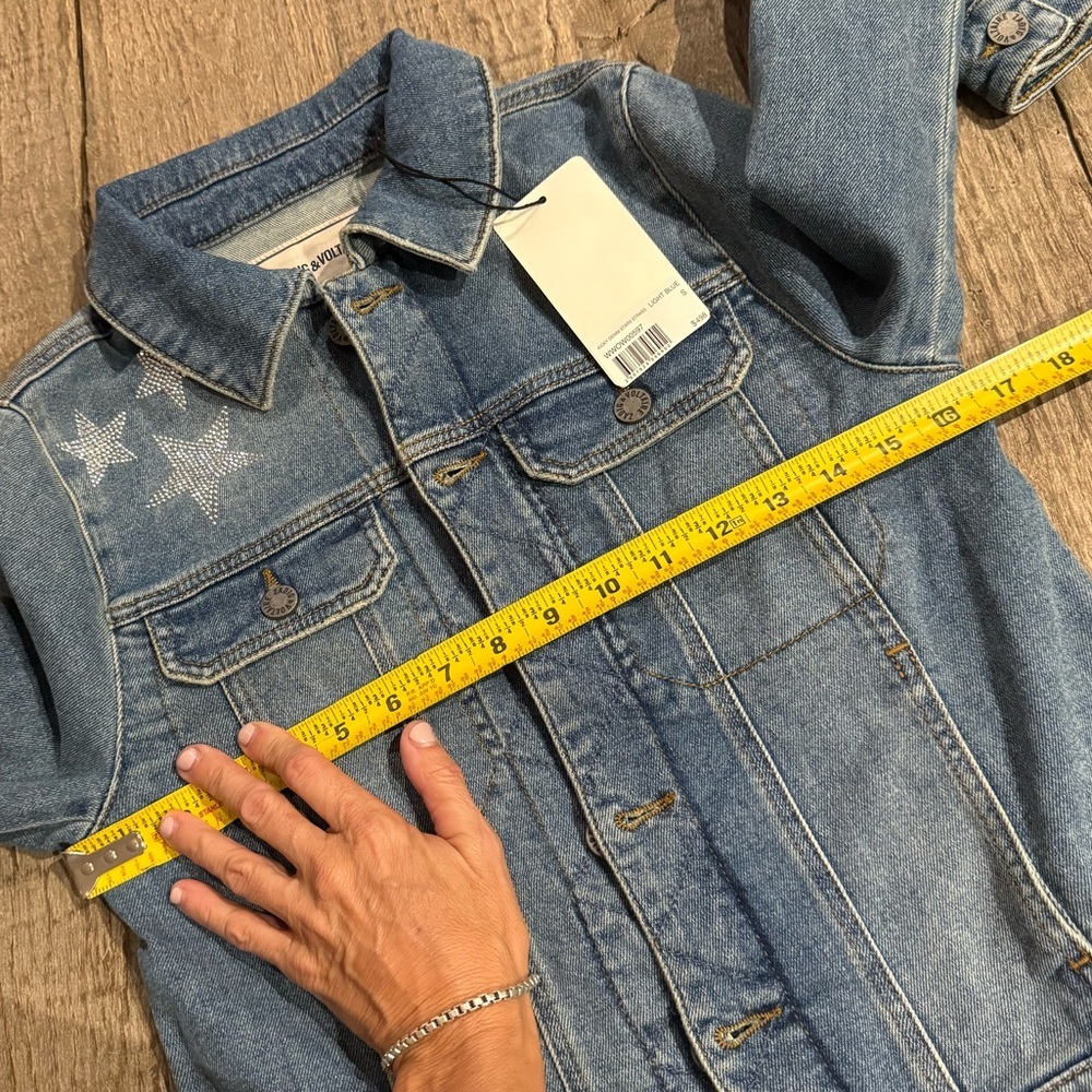 Zadig & Voltaire Star Strass Denim Jacket. - Picture 8 of 14